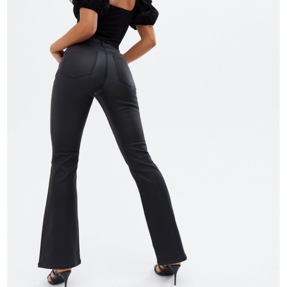 BNWT Leather look flare pants - Picture 3 of 4